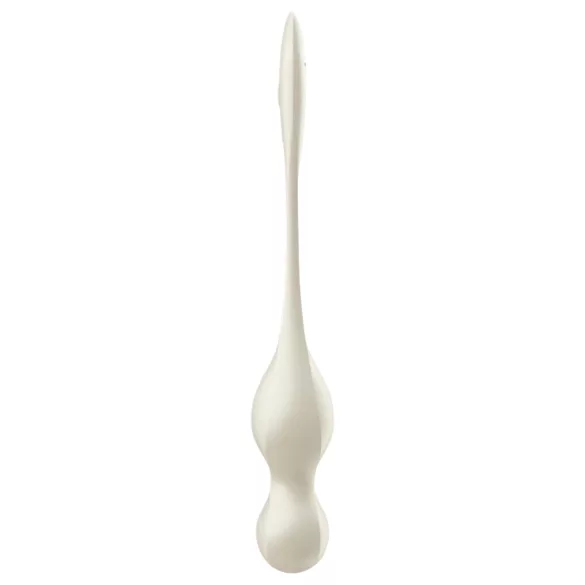 Satisfyer Love Birds 1 - vibrirajuća gejša kuglica s upravljanjem putem aplikacije (bijela)