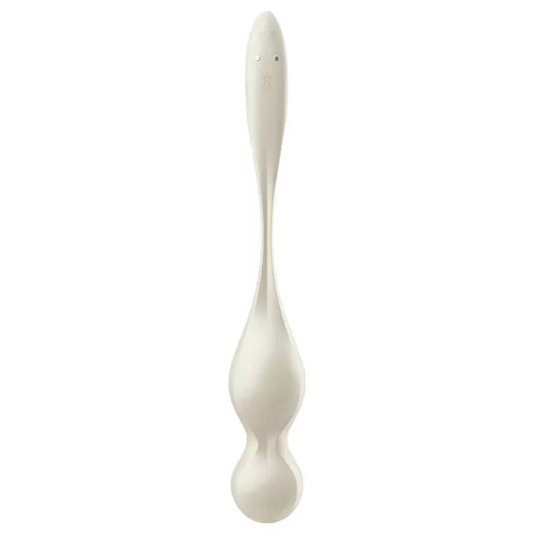 Satisfyer Love Birds 1 - vibrirajuća gejša kuglica s upravljanjem putem aplikacije (bijela)