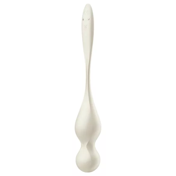 Satisfyer Love Birds 1 - vibrirajuća gejša kuglica s upravljanjem putem aplikacije (bijela)