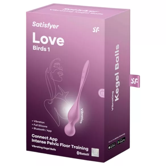 Satisfyer Love Birds 1 - vibrirajuća gejša kuglica s upravljanjem putem aplikacije (roza)