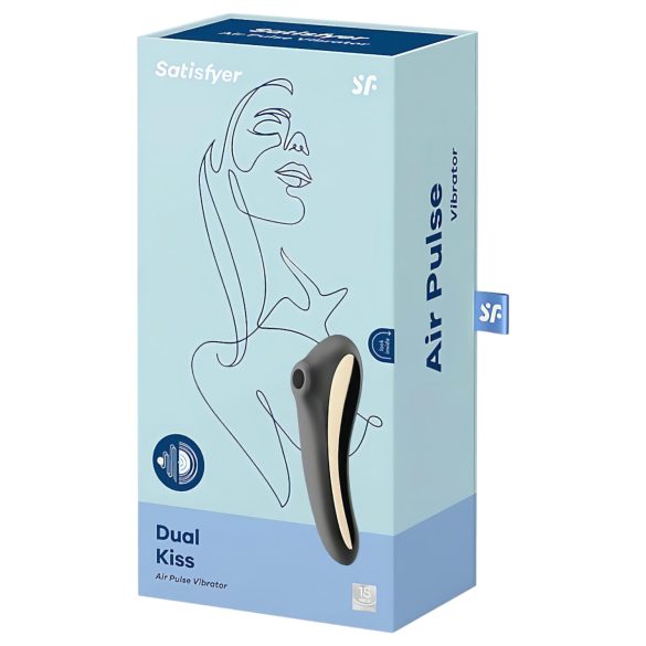 Satisfyer Dual Kiss - vibrator za vaginu i klitoris - crni - punjivi