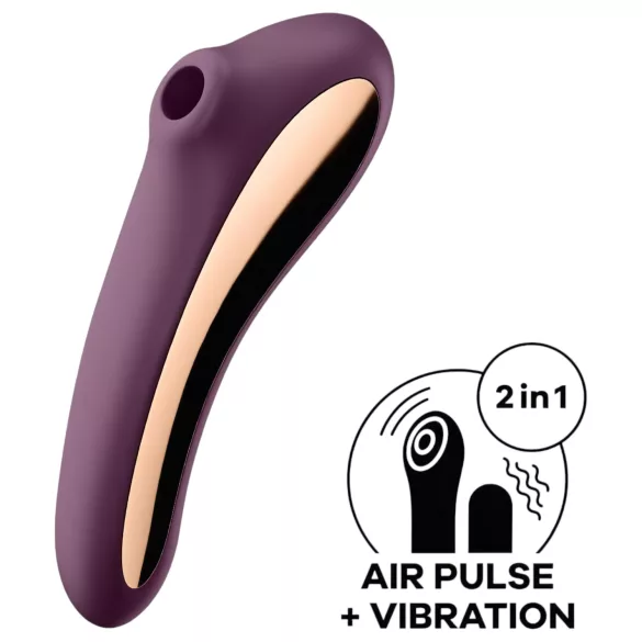 Satisfyer Dual Kiss - vibrator za klitoris i vaginu 2u1 - ljubičasta