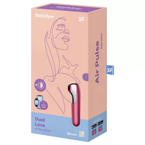 Satisfyer Dual Love - vibrator za klitoris i G-točku - crvena