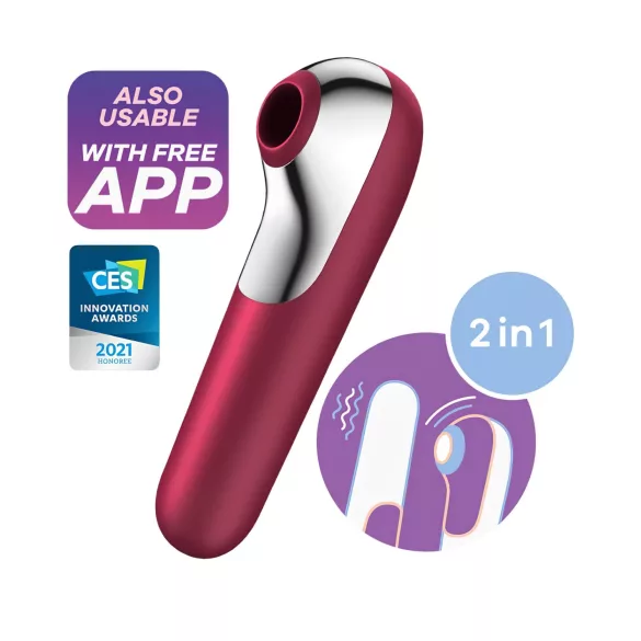 Satisfyer Dual Love - vibrator za klitoris i G-točku - crvena