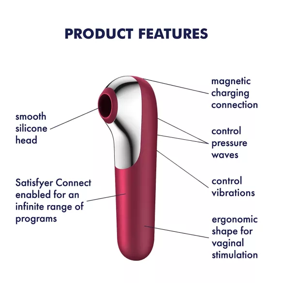 Satisfyer Dual Love - vibrator za klitoris i G-točku - crvena