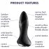 Satisfyer - analni vibrator s kuglicama - rotator, crni