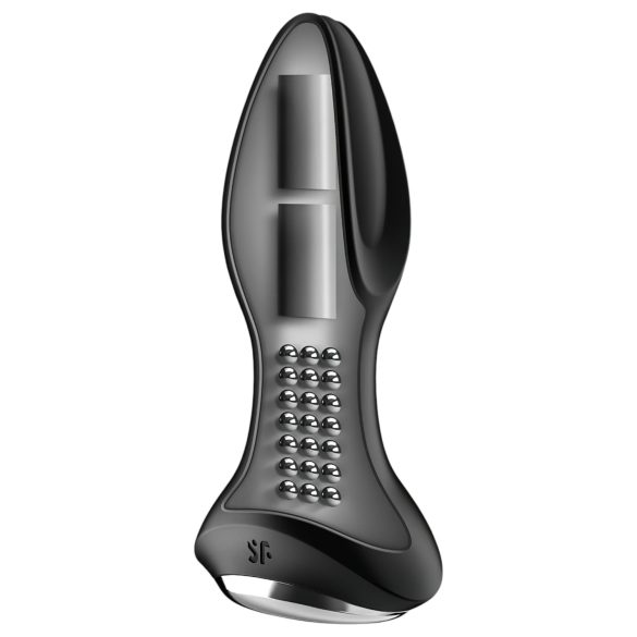 Satisfyer Rotator Plug 2 - analni vibrator s kuglicama - crni