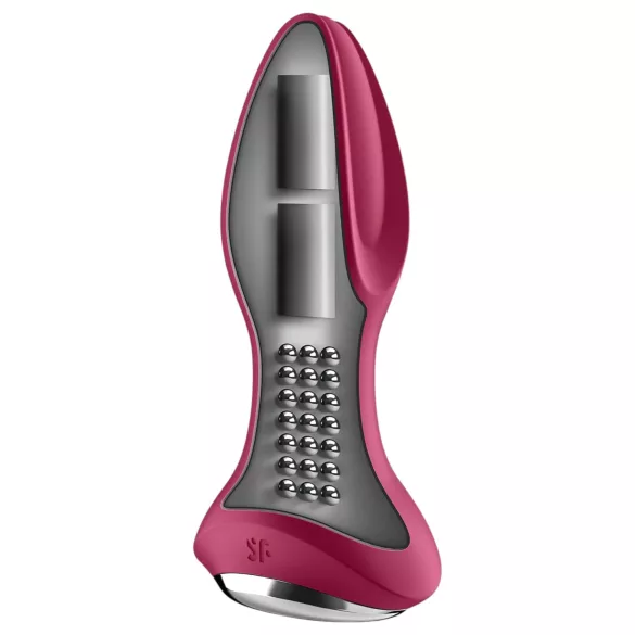Satisfyer Rotator Plug 2 - analni vibrator s perlama na punjenje - crveni