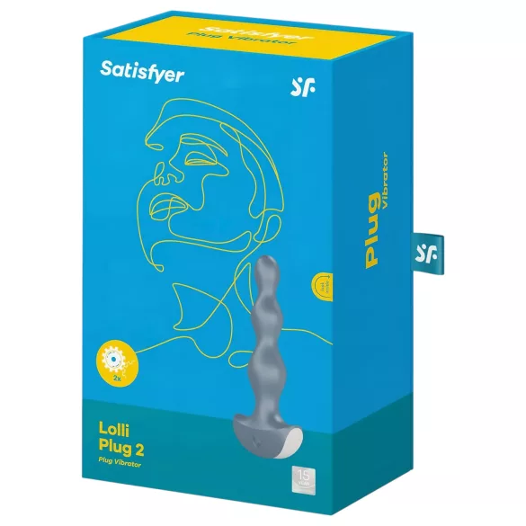 Satisfyer Lolli-Plug 2 - analni vibrator na punjenje - vodootporan - sivi