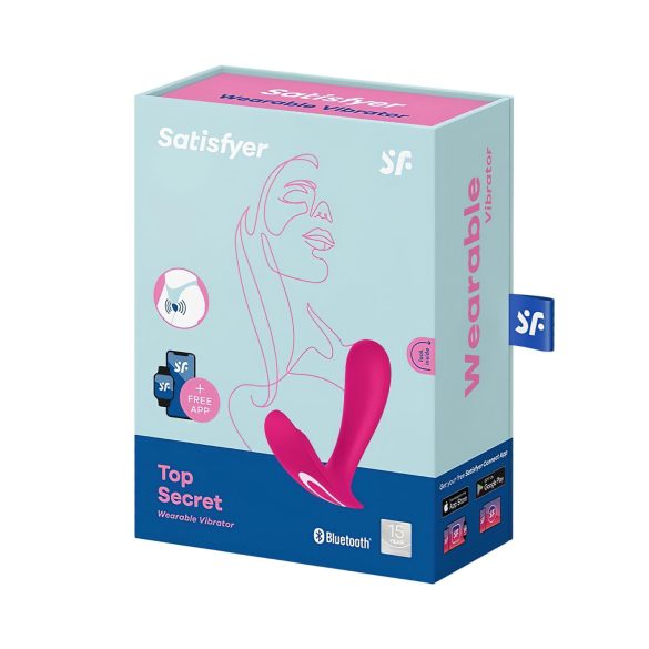 Satisfyer Top Secret - vibrator s 2 motora - daljinsko upravljanje - roza