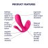 Satisfyer Top Secret Plus - pametni troslojni vibrator (ružičasti)