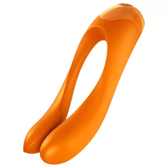 Satisfyer Candy Cane - vodootporni vibrator s dvije grane - narančasti - punjivi
