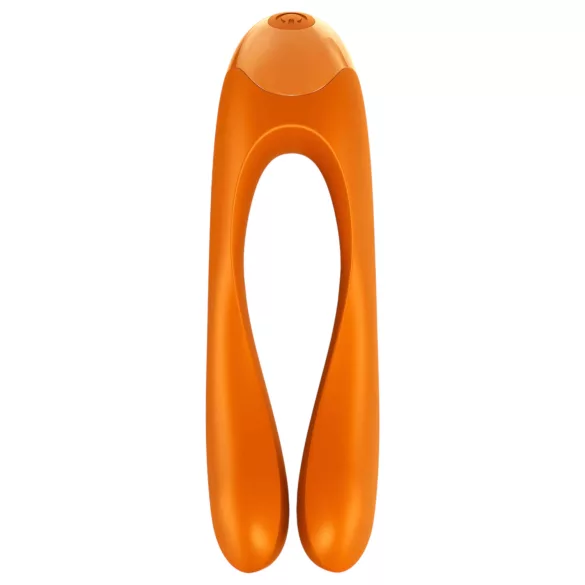 Satisfyer Candy Cane - vodootporni vibrator s dvije grane - narančasti - punjivi