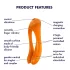 Satisfyer Candy Cane - vodootporni vibrator s dvije grane - narančasti - punjivi