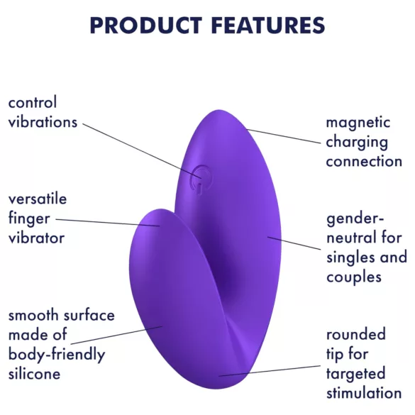 Satisfyer Love Riot - vibrirajući prsten za prst - akumulatorski, vodootporan