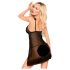 Penthouse - babydoll i tanga - prozirni komplet - crna - M/L