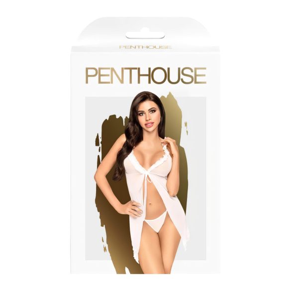 Penthouse - babydoll i tanga - prozirno - bijela