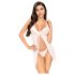 Penthouse - babydoll i tanga - prozirno - bijela - M/L