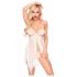 Penthouse Sweet Beast - cvjetni babydoll set (bijeli) - L/XL