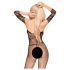 Penthouse High Profil - seksi bodystocking s cvjetnim uzorkom - crna