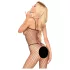 Penthouse - mrežasti otvoreni bodystocking - crna - XL