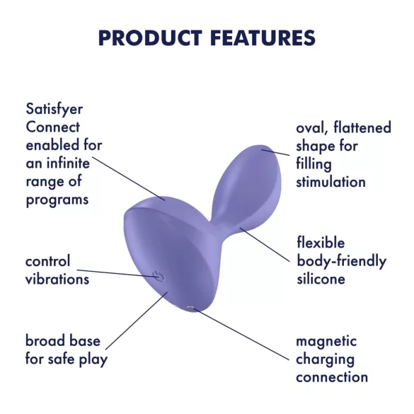 Satisfyer Sweet Seal - aplikacijom upravljani analni vibrator (ljubičast)