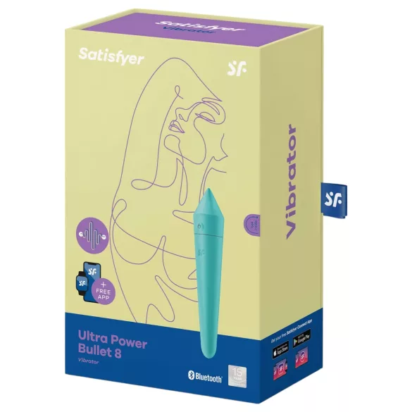 Satisfyer Ultra Power Bullet 8 - vibrator upravljan aplikacijom (zeleni)