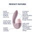 Satisfyer Supernova - vibrator 2u1 s pulsirajućim zrakom na baterije - rozi