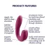 Satisfyer Sunray - vibrator 2u1 s pulsirajućim zrakom - akumulatorski - crveni