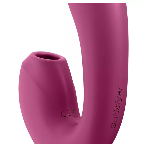 Satisfyer Sunray - vibrator 2u1 s pulsirajućim zrakom - akumulatorski - crveni