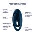 Satisfyer Glorious Duo - Vibracijski Prsten za Penis (Plavi)