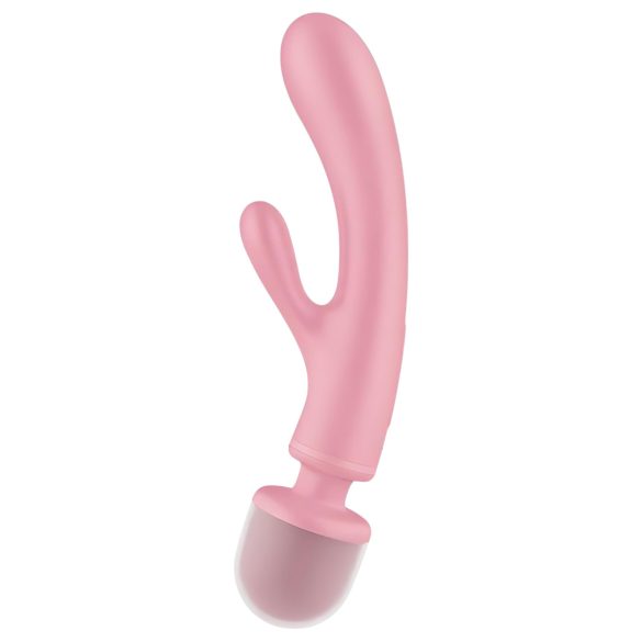 Satisfyer Triple Lover - vibrator za G točku i masažu - roza