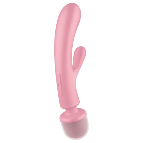 Satisfyer Triple Lover - vibrator za G točku i masažu - roza