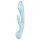 Satisfyer Triple Oh - vibrator s klitoralnim nastavkom - punjivi - plavi
