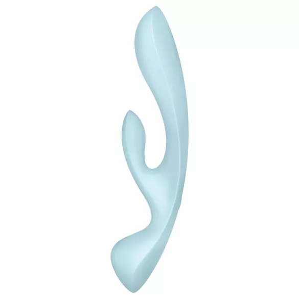 Satisfyer Triple Oh - vibrator s klitoralnim nastavkom - punjivi - plavi