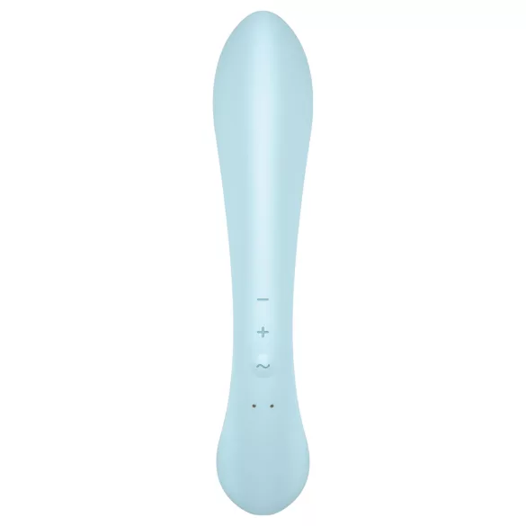 Satisfyer Triple Oh - vibrator s klitoralnim nastavkom - punjivi - plavi