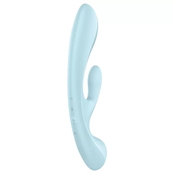 Satisfyer Triple Oh - vibrator s klitoralnim nastavkom - punjivi - plavi