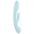 Satisfyer Triple Oh - vibrator s klitoralnim nastavkom - punjivi - plavi