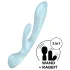 Satisfyer Triple Oh - vibrator s klitoralnim nastavkom - punjivi - plavi