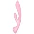 Satisfyer Triple Oh - bežični vibrator s klitorisnim nastavkom (ružičasti)