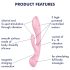 Satisfyer Triple Oh - bežični vibrator s klitorisnim nastavkom (ružičasti)