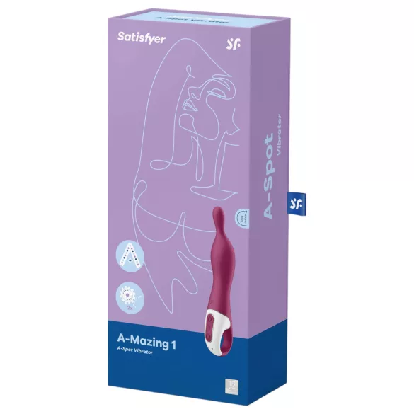Satisfyer A-Mazing 1 - vibrator za A točku - punjivi - crveni