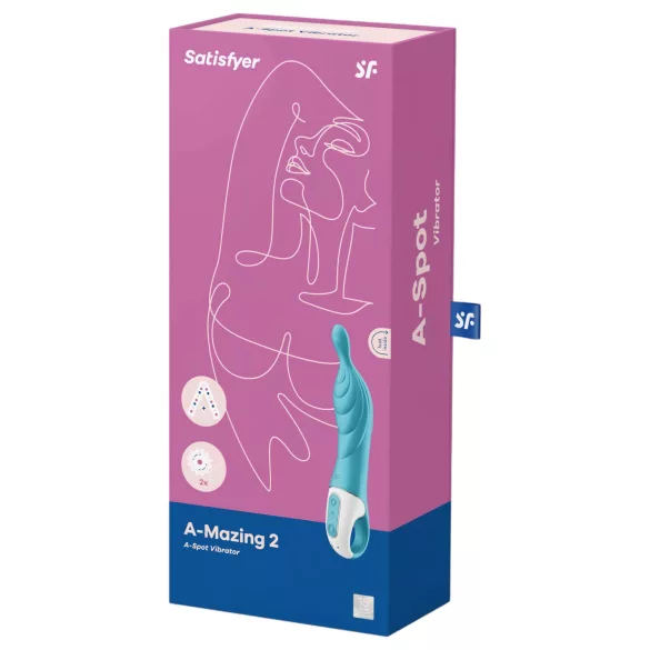 Satisfyer A-Mazing 2 - vibrator za A-točku - punjivi - tirkiz