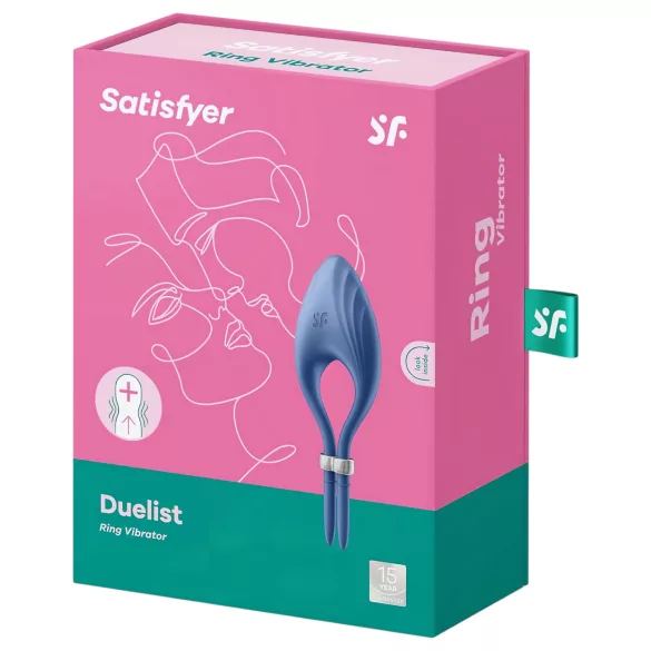 Satisfyer Duelist - vibro prsten za penis na punjenje - plavi