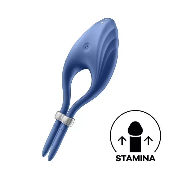 Satisfyer Duelist - vibro prsten za penis na punjenje - plavi