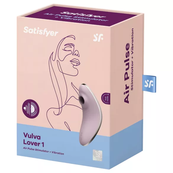 Satisfyer Vulva Lover 1 - vibrator za klitoris sa zračnim valovima - ljubičasta