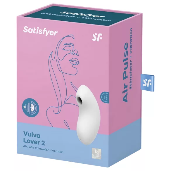 Satisfyer Vulva Lover 2 - vibrator za klitoris s valovima zraka - bijeli
