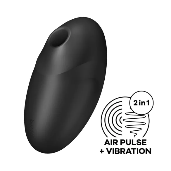 Satisfyer Vulva Lover 3 - stimulator klitorisa na zračne valove - crni