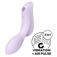   Satisfyer Curvy Trinity 2 - vibrator s vakuumom 2u1 - ljubičasta