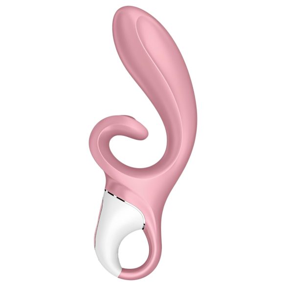 Satisfyer Hug Me - vibrator s drškom za klitoris - pametan - silikon - rozi